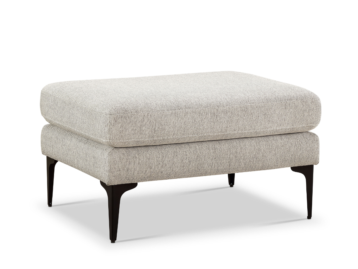 Lavina Fabric Ottoman - Beige
