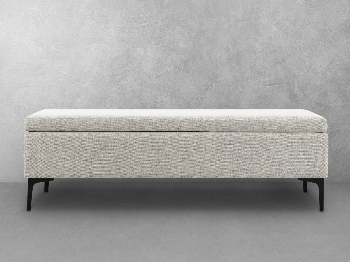 Evella Upholstered Storage Bench - Cream - Queen