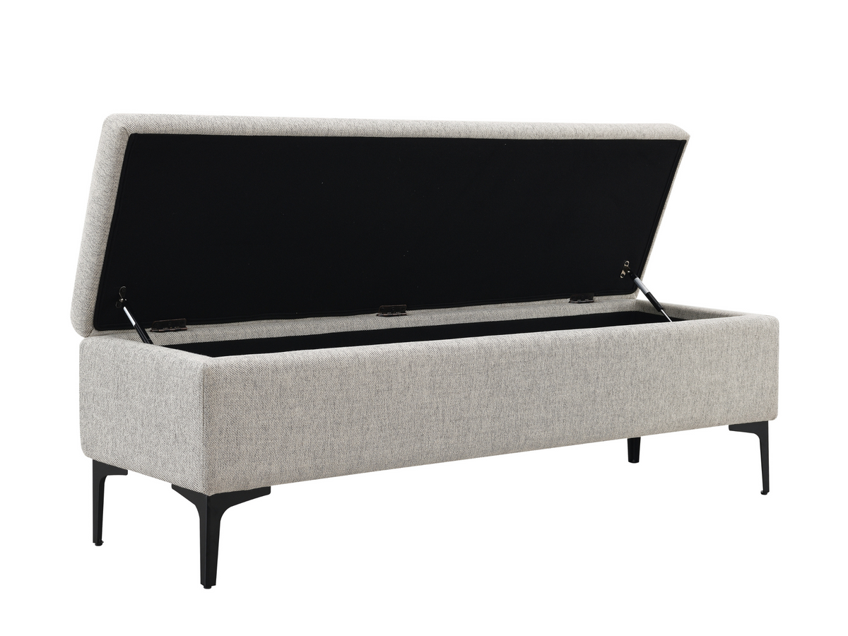 Evella Upholstered Storage Bench - Cream - Queen