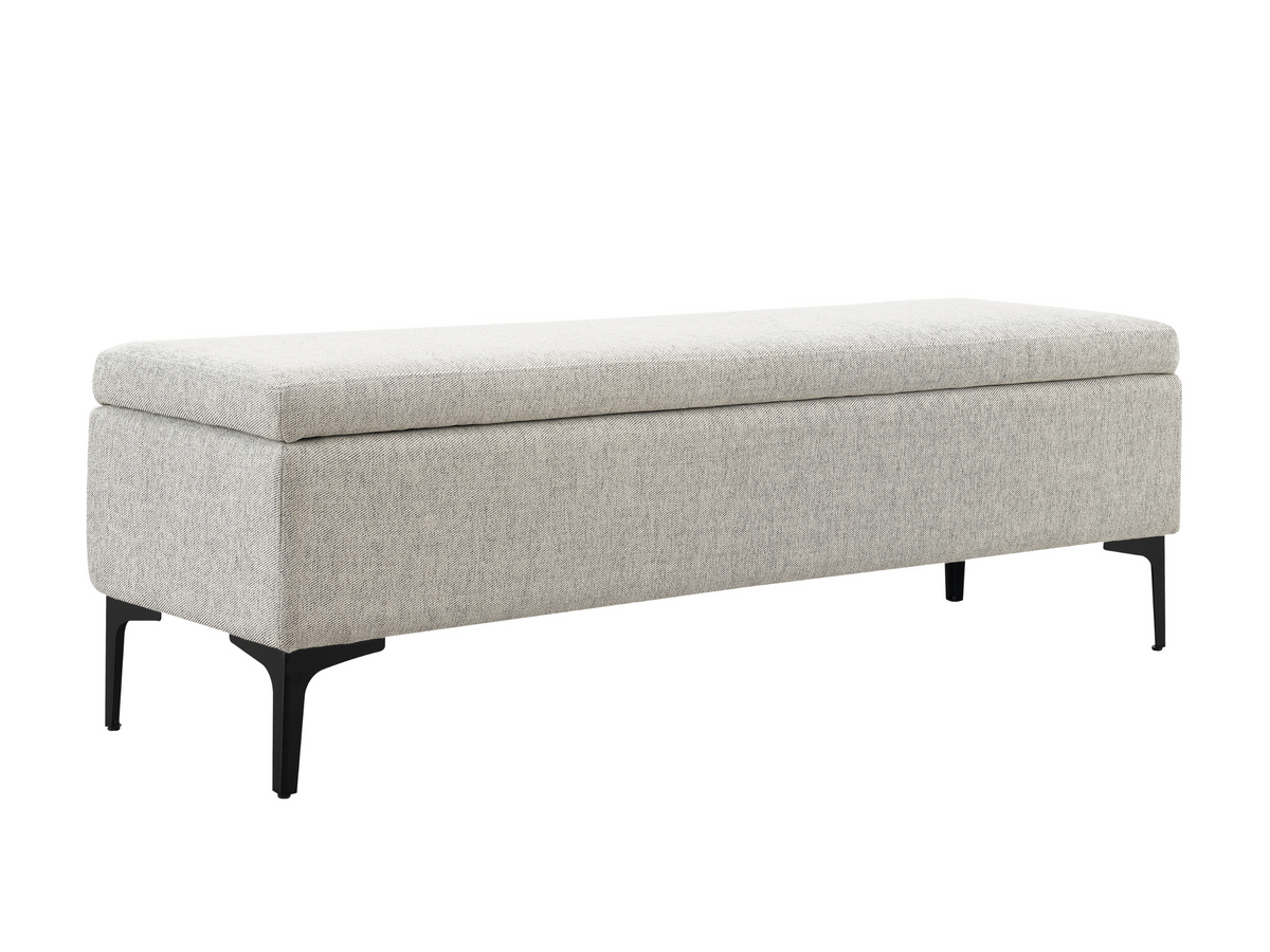 Evella Upholstered Storage Bench - Cream - Queen