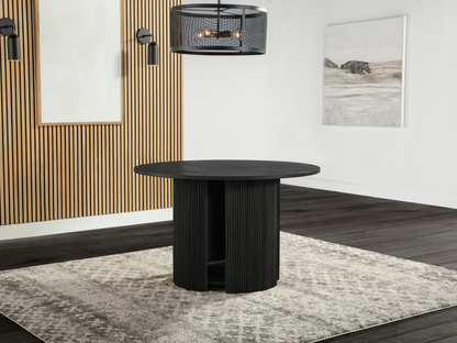 Parker 5-pc Dining Set - Black with White