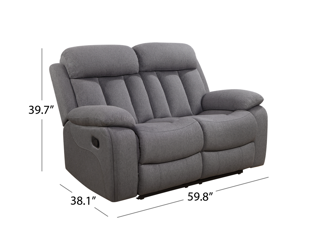 Fletcher Stain-Resistant Fabric Reclining Loveseat