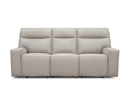 Layton Leather Power Reclining Sofa - Gray
