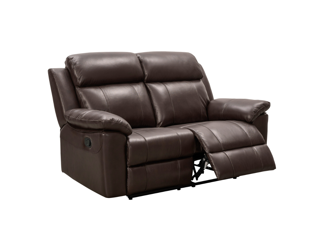 Braylen Top Grain Leather Reclining Loveseat - Brown