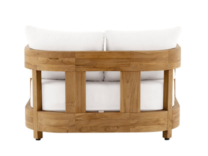 Santino® Outdoor Daybed - White Fabric with Teak Frame