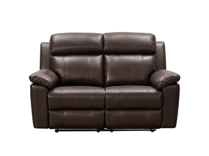 Braylen Top Grain Leather Reclining Loveseat - Brown