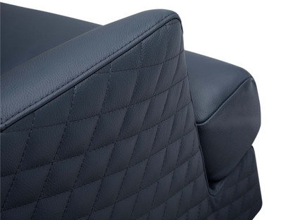 Belfield 100% Top Grain Leather Swivel Chair - Blue