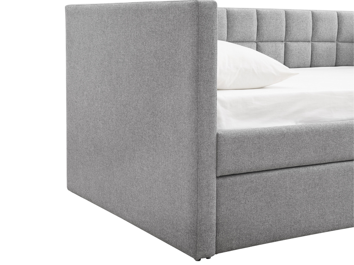 Aveline Upholstered Twin Daybed with Trundle - Gray