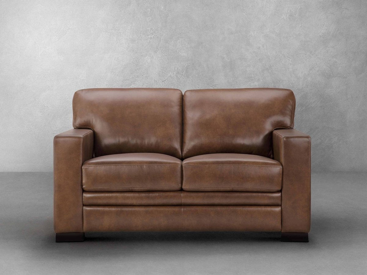 Astoria Leather Loveseat - Brown
