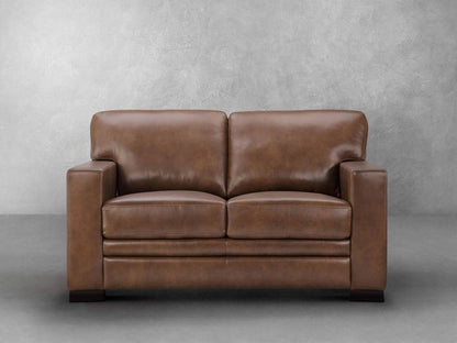 Astoria Leather Loveseat - Brown