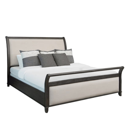 Audrey Sleigh King Bed, Gray
