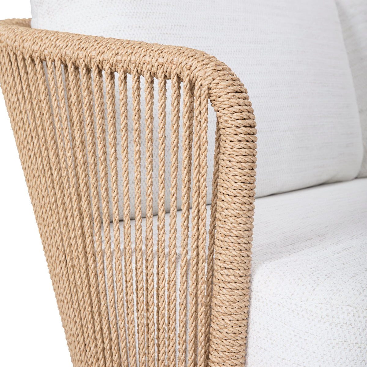 Bali Outdoor Teak and Rope Sofa