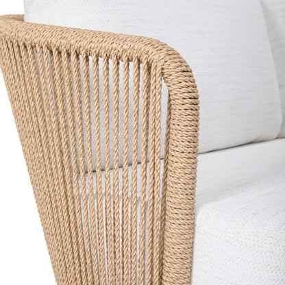 Bali Outdoor Teak and Rope Sofa