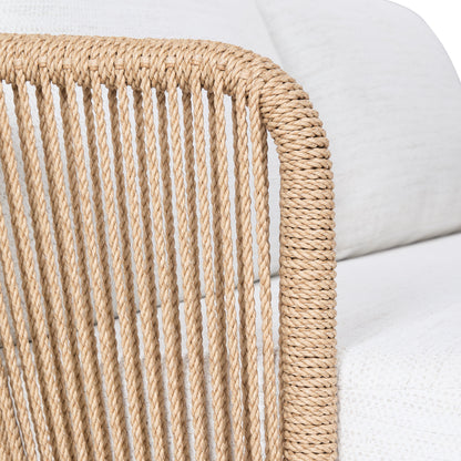 Bali Outdoor Teak and Rope Sofa