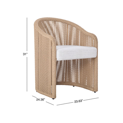 Bali Outdoor Teak and Rope Dining Chair
