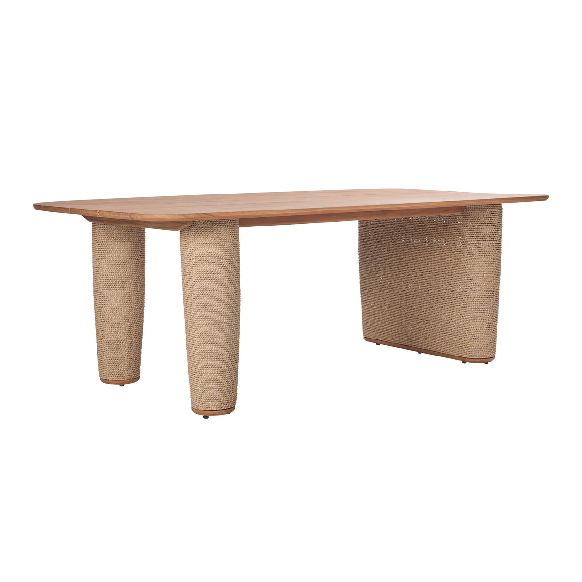 Bali Outdoor Teak and Rope Dining Table