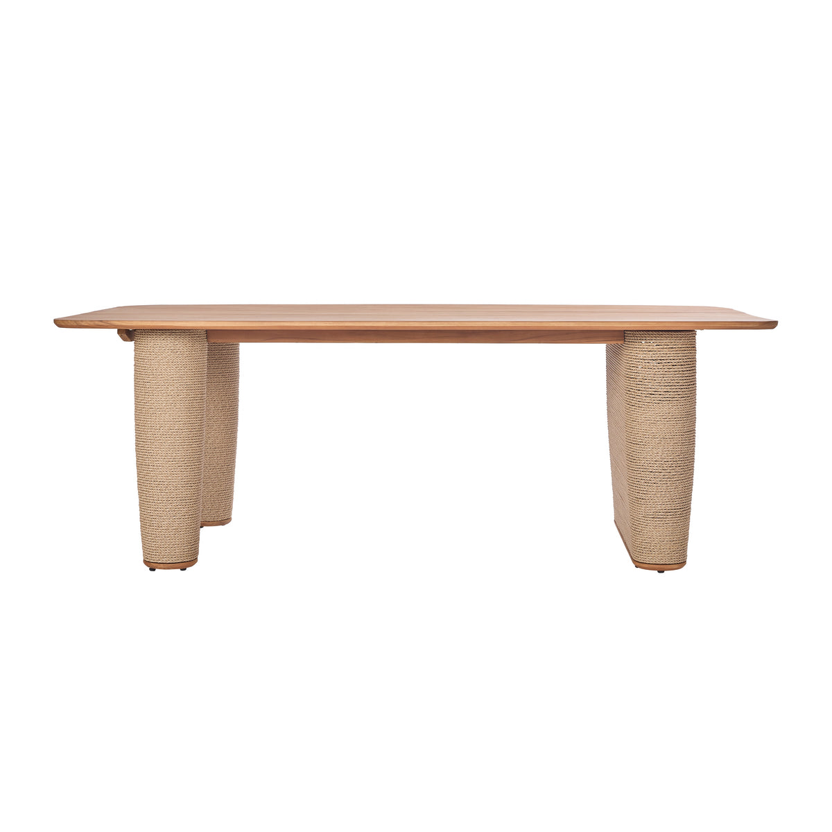 Bali Outdoor Teak and Rope Dining Table