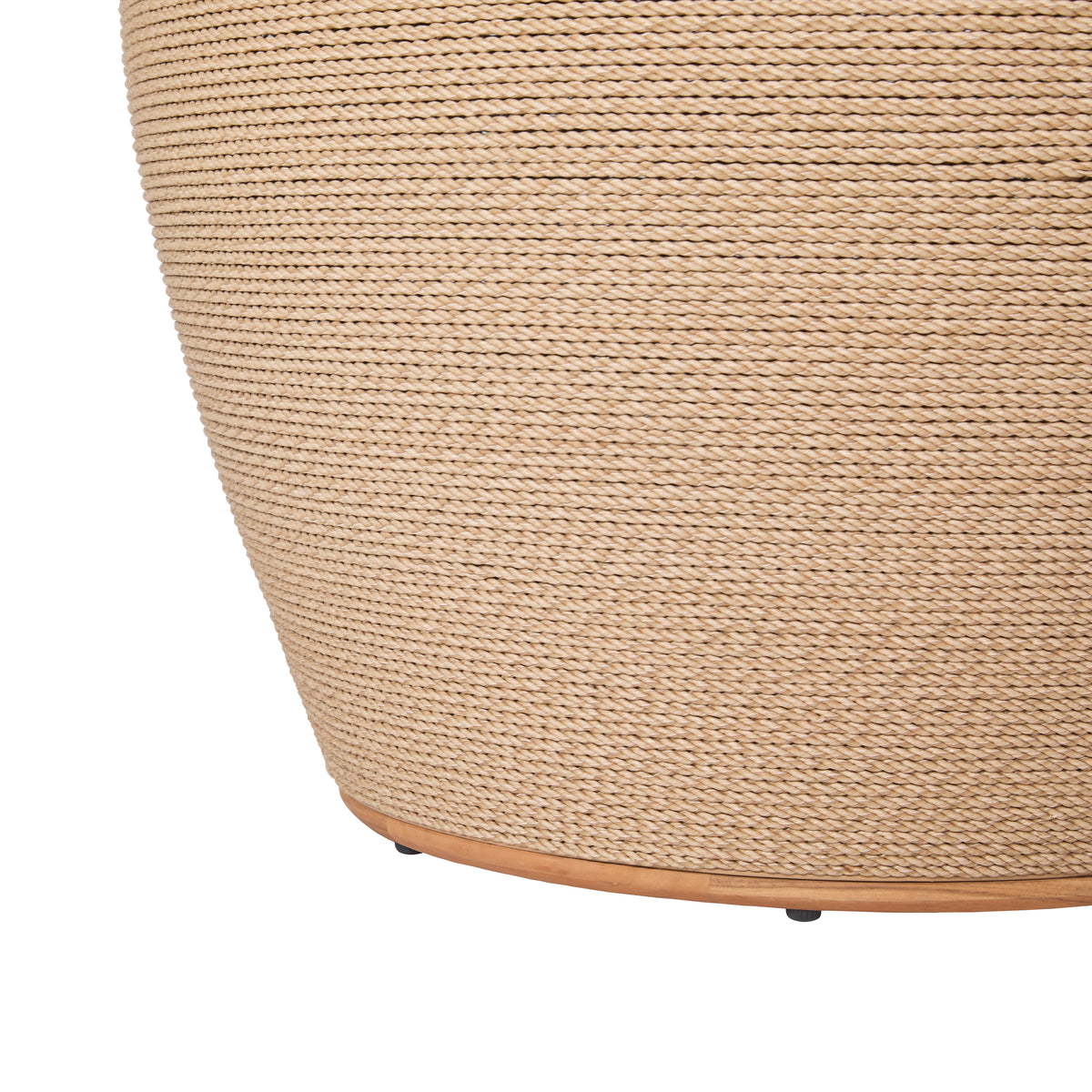 Bali Outdoor Teak and Rope Round Dining Table