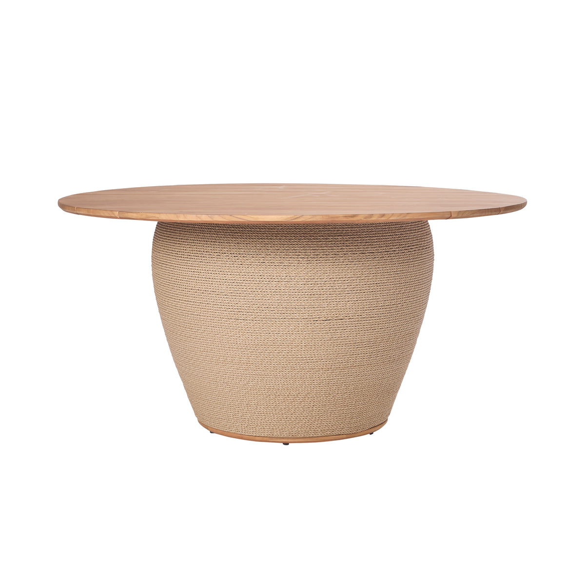 Bali Outdoor Teak and Rope Round Dining Table