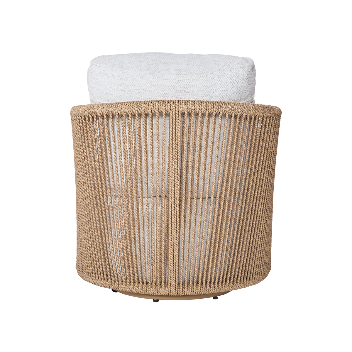 Bali Outdoor Teak and Rope Swivel Chair