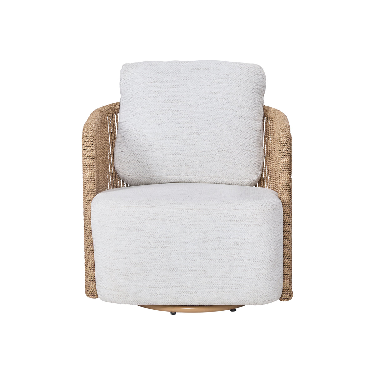 Bali Outdoor Teak and Rope Swivel Chair