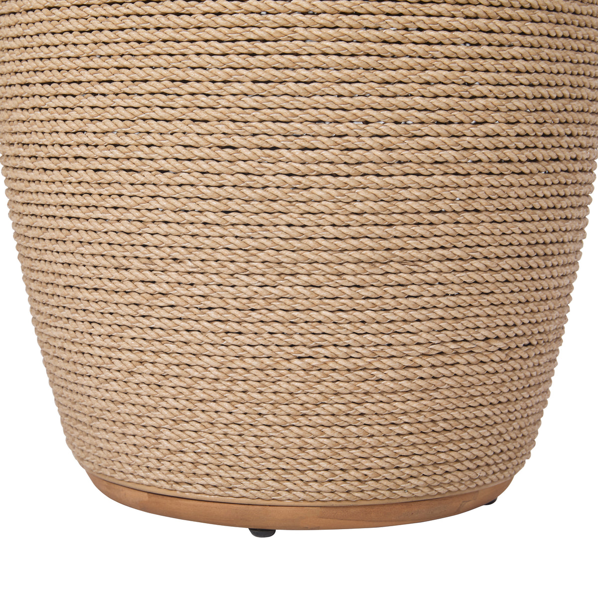 Bali Outdoor Teak and Rope Storage Side Table
