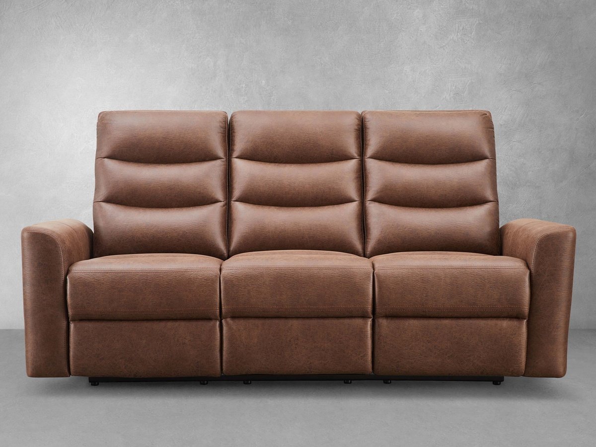 Bentley Fabric Manual Reclining Sofa - Brown