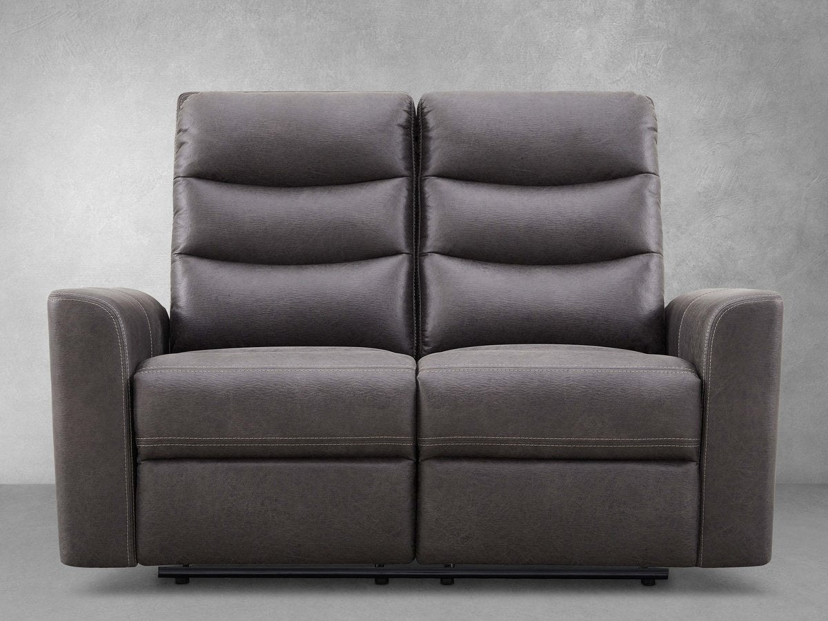 Bentley Fabric Manual Reclining Loveseat - Gray