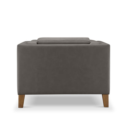 Boyd Top Grain Leather Armchair - Gray