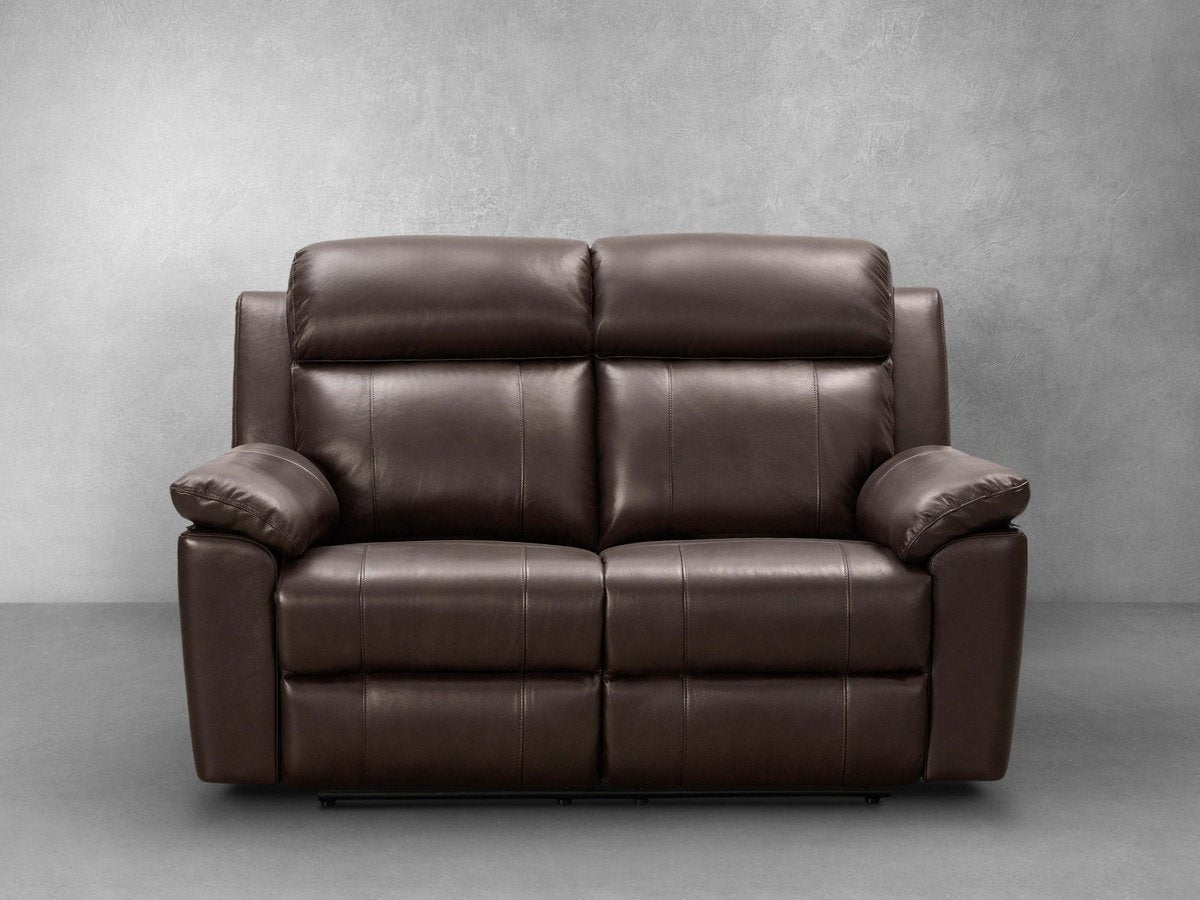 Braylen Top Grain Leather Reclining Loveseat - Brown