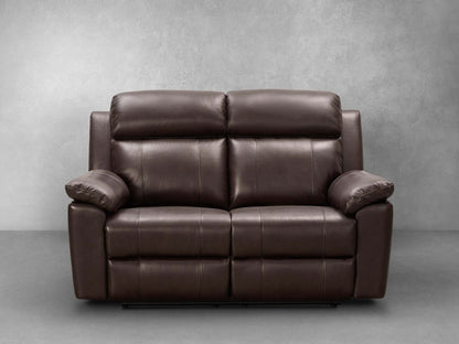 Braylen Top Grain Leather Reclining Loveseat - Brown