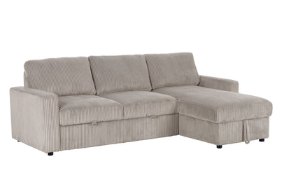 Haven Corduroy 2-pc Reversible Sleeper Sectional with Storage Chaise, Beige