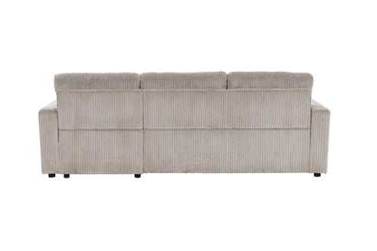 Haven Corduroy 2-pc Reversible Sleeper Sectional with Storage Chaise, Beige