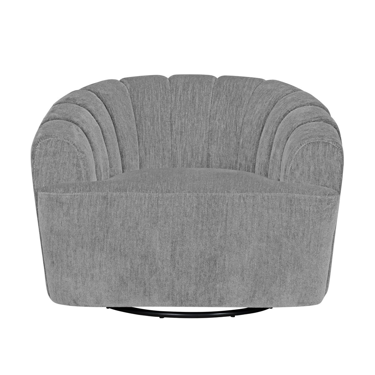 Burke Fabric Swivel Chair, Gray