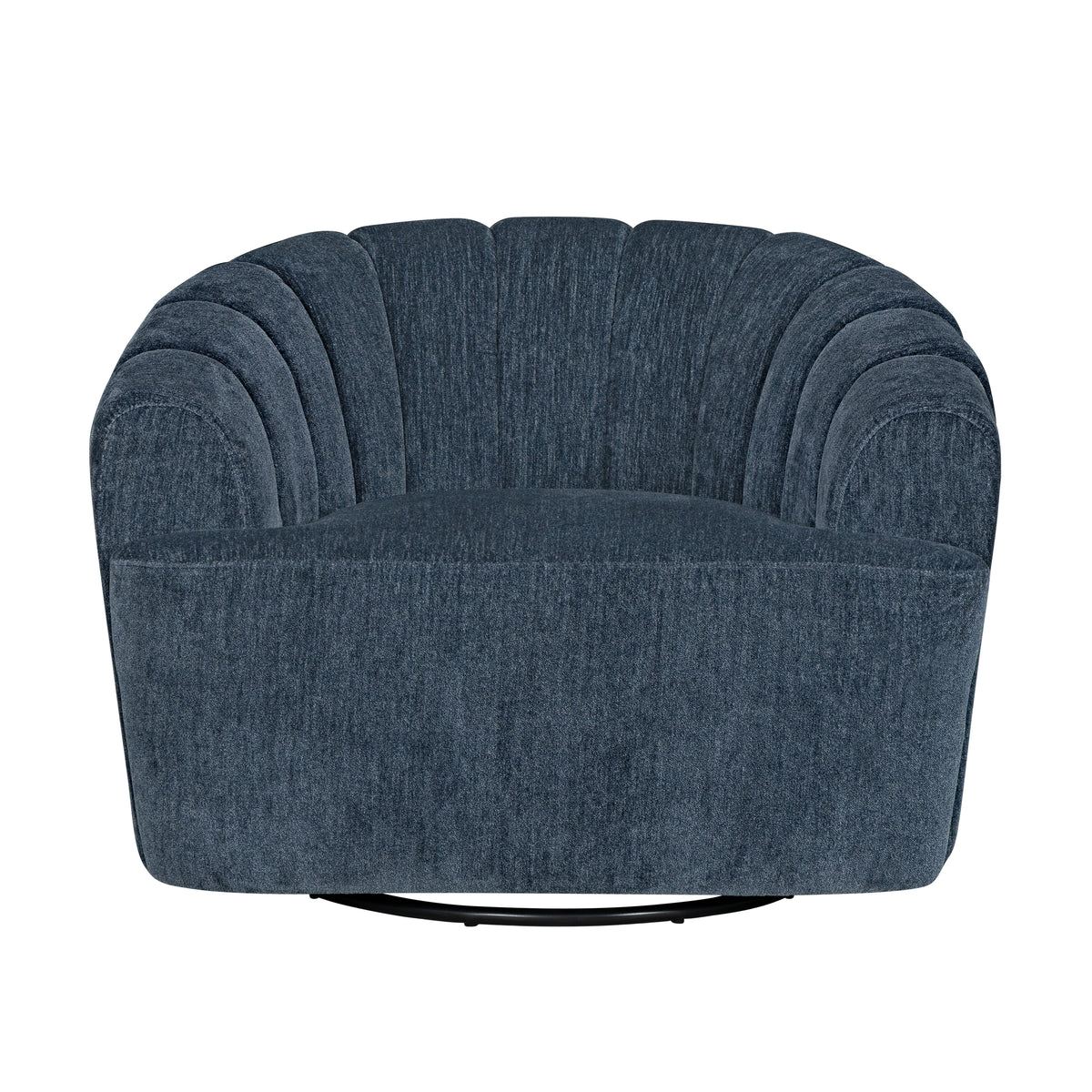 Burke Fabric Swivel Chair, Blue