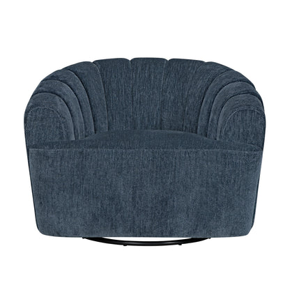 Burke Fabric Swivel Chair, Blue