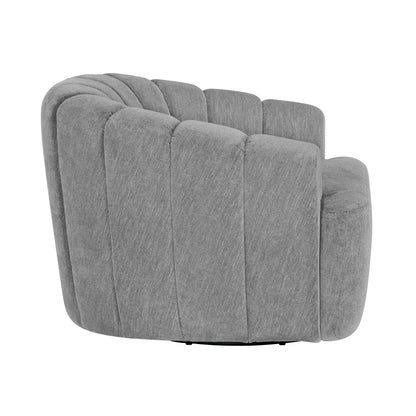 Burke Fabric Swivel Chair, Gray