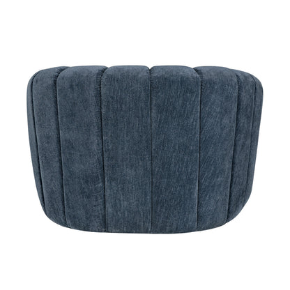 Burke Fabric Swivel Chair, Blue