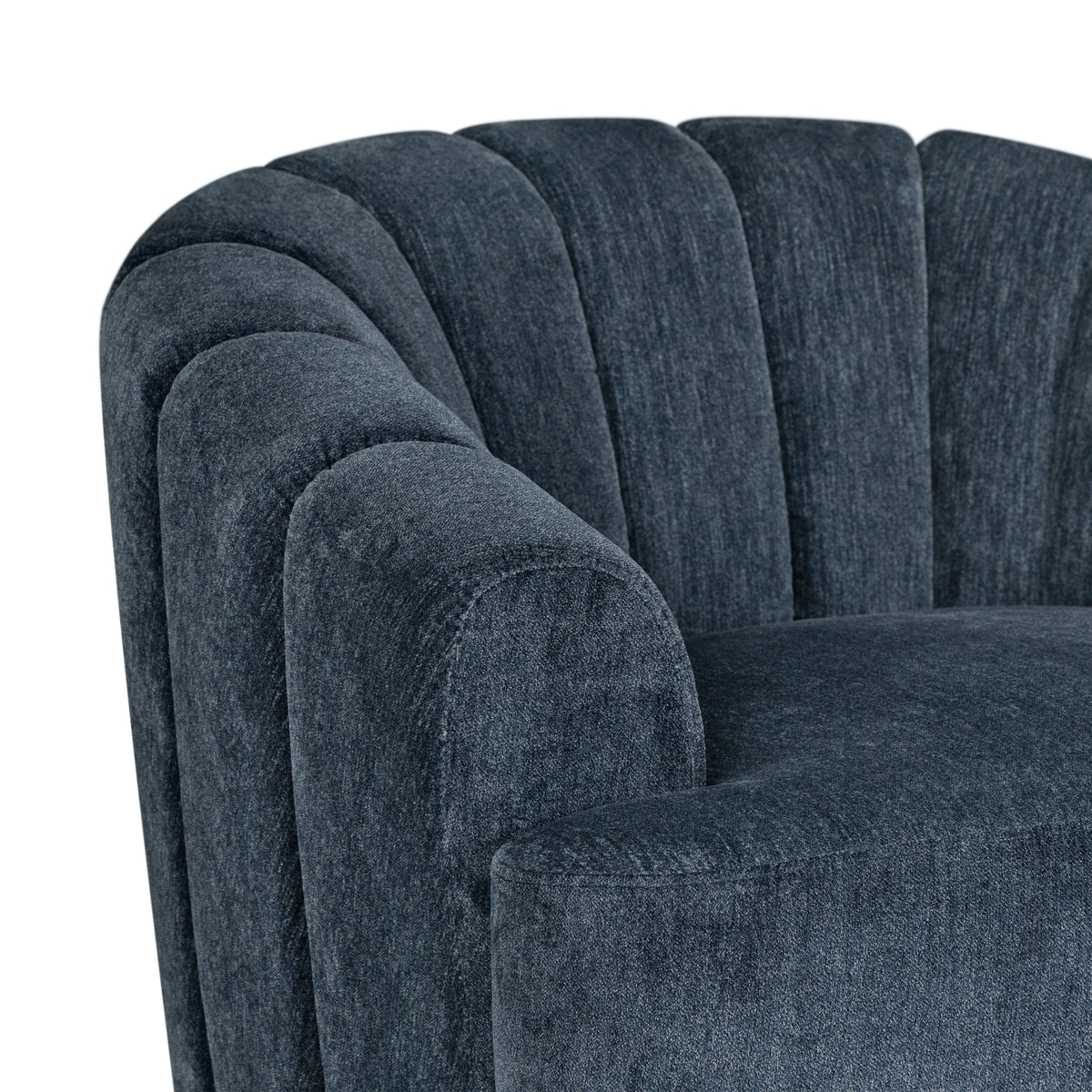 Burke Fabric Swivel Chair, Blue