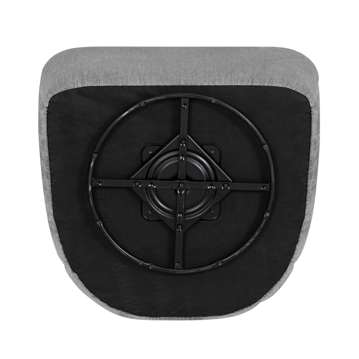 Burke Fabric Swivel Chair, Gray