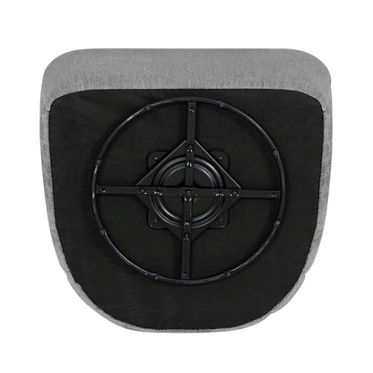Burke Fabric Swivel Chair, Gray