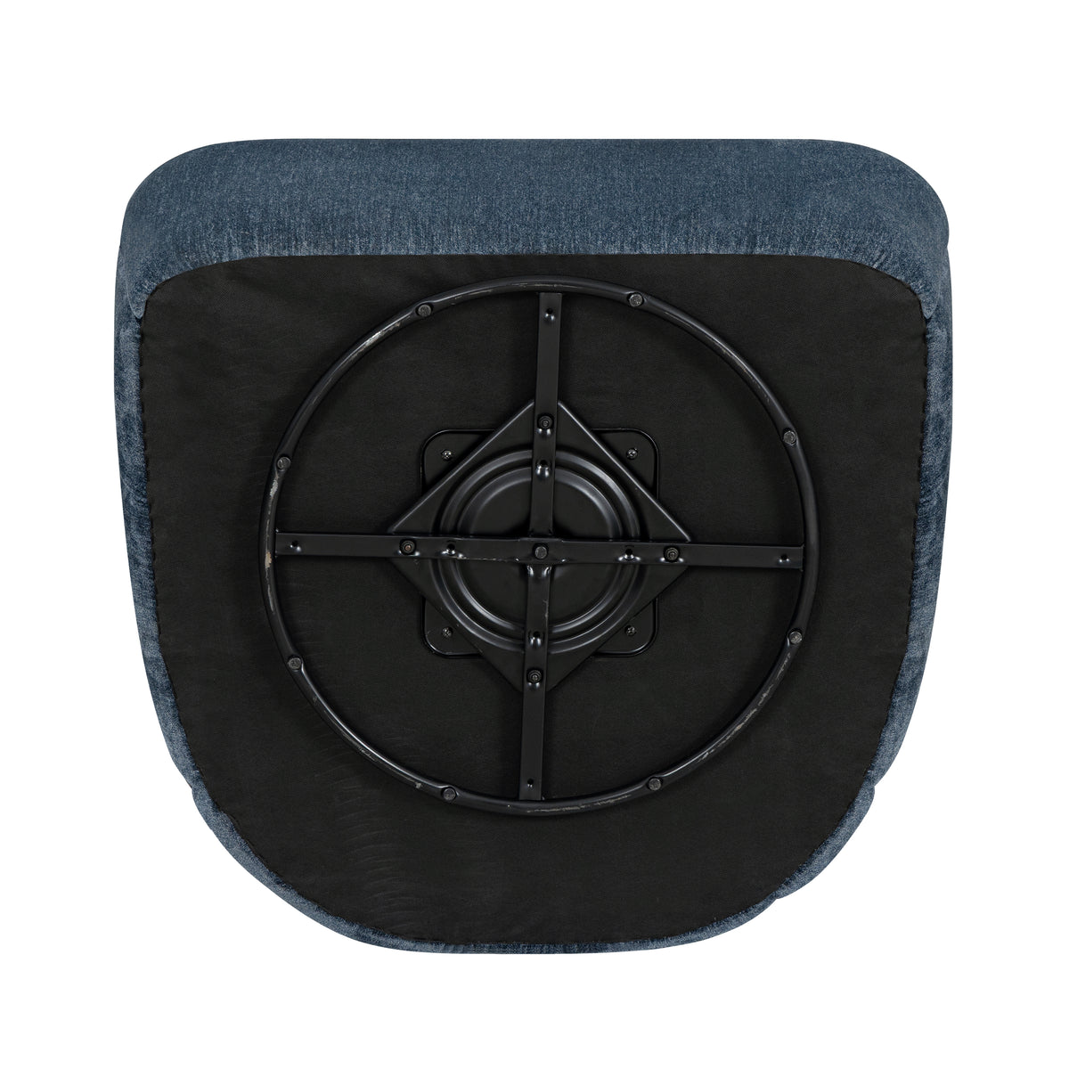 Burke Fabric Swivel Chair, Blue