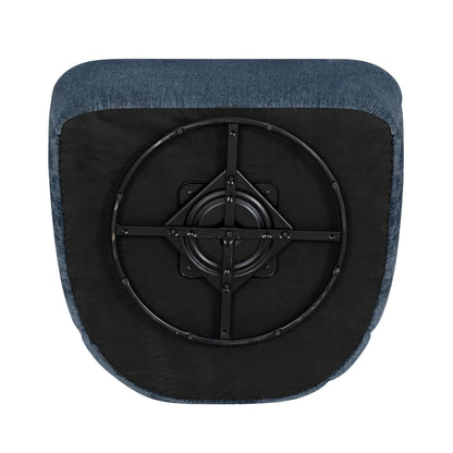 Burke Fabric Swivel Chair, Blue