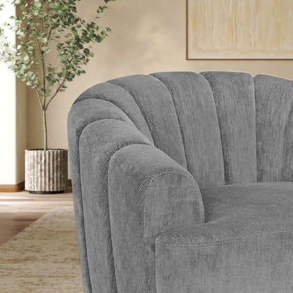 Burke Fabric Swivel Chair, Gray