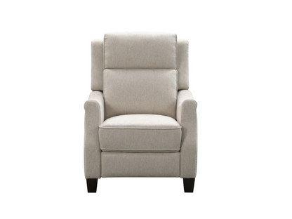 Calvin Fabric Tufted Push-Back Recliner - Cream