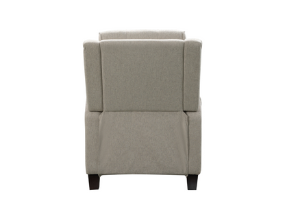 Calvin Fabric Tufted Push-Back Recliner - Cream