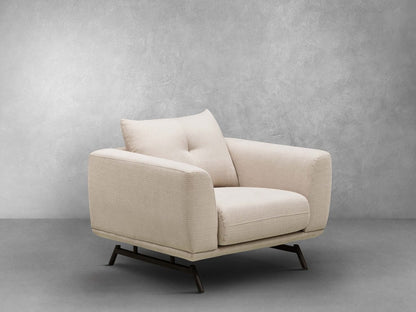 Delaney Fabric Chair - Cream