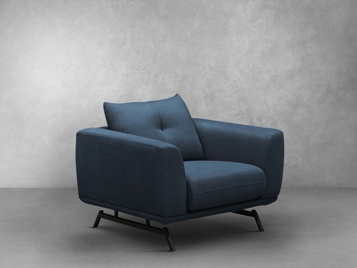Delaney Fabric Chair - Navy Blue