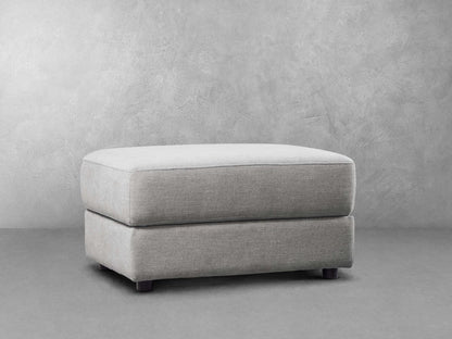 Elliot Fabric Ottoman - Light Gray