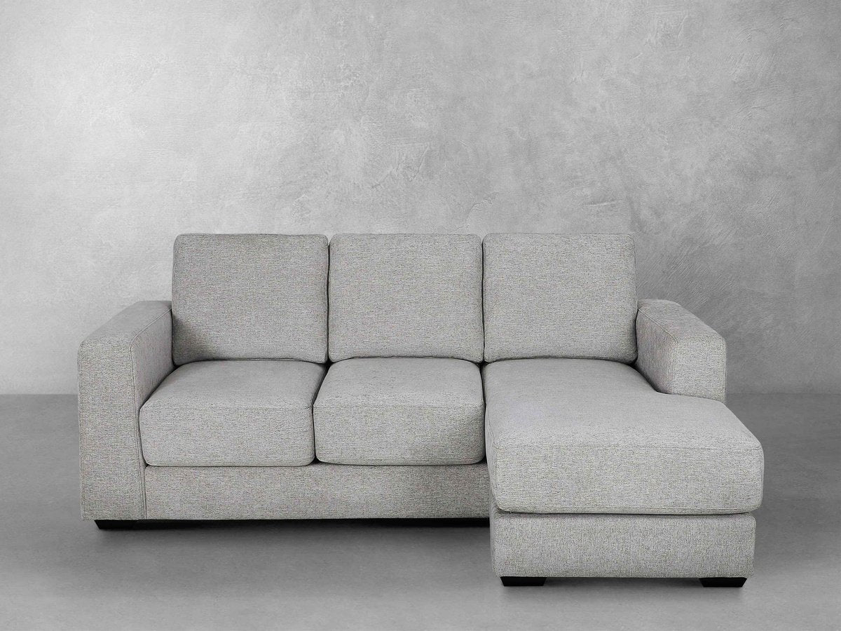 Elliot Fabric Sofa Chaise Sectional - Light Gray